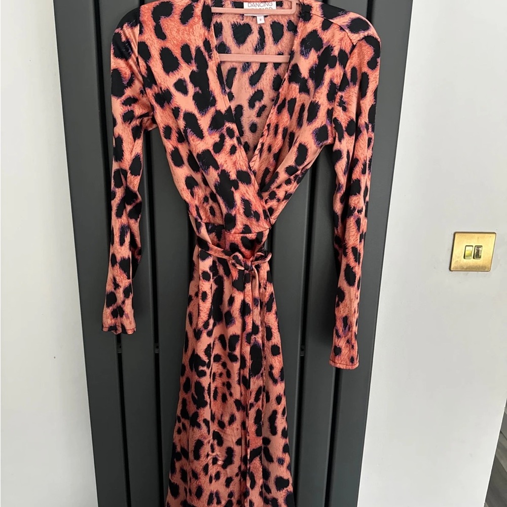 Dancing leopard wrap dress size 8 UK